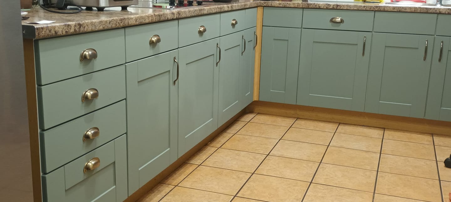 Customer photo review of Classic Aged Brass Cupboard Handles