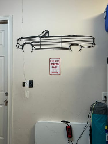 Customer photo review of Your Custom Car Silhouette Metal Wall Art Service