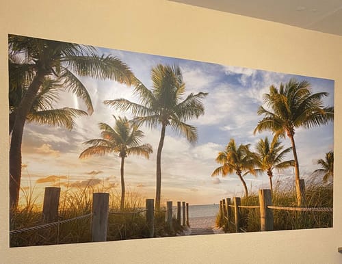 Customer photo review of Poster | Palmen am Strandweg | Querformat