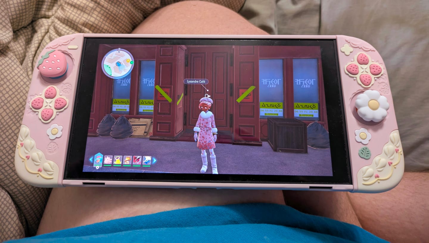 Customer photo review of Cream Strawberry Series Protective Case for Switch 2