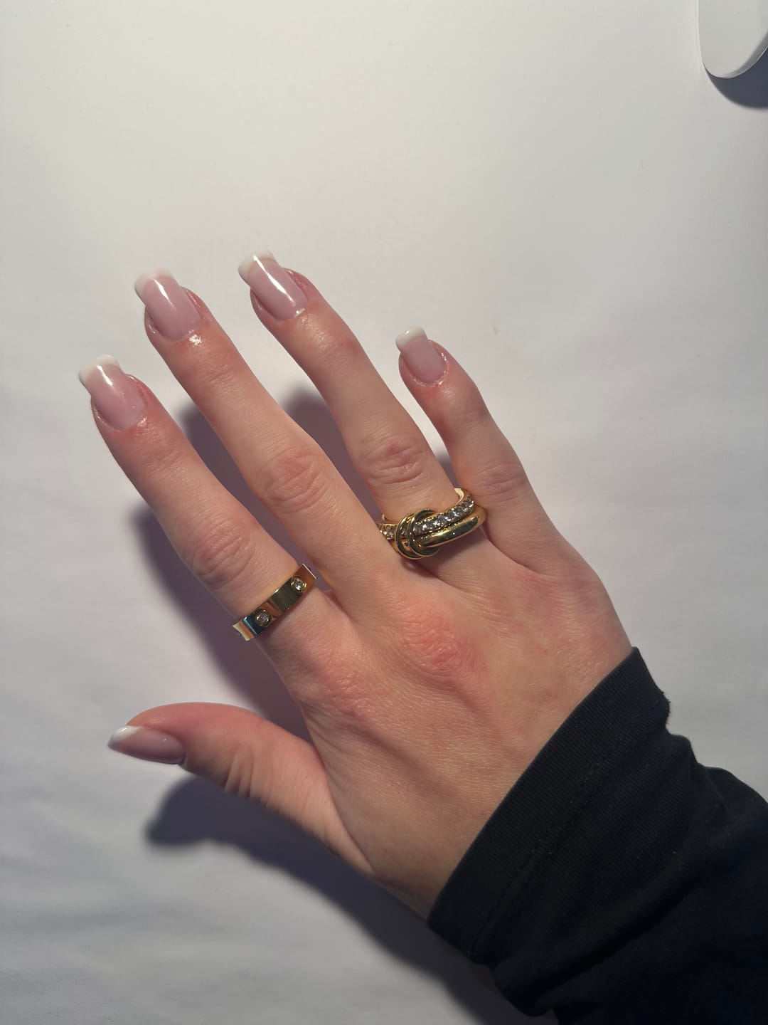 Customer photo review of Deluxe Timeless Stone Ring 14 Karat vergoldet
