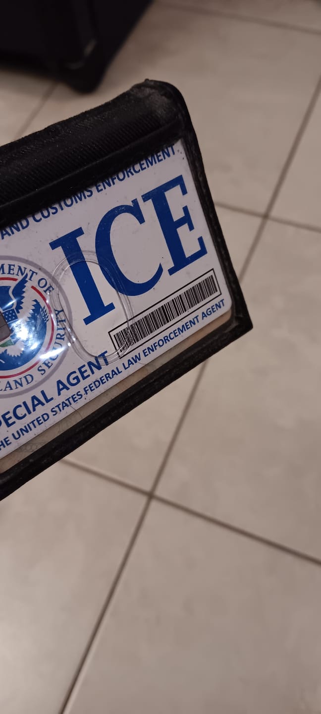 Customer photo review of ICE Special Agent Credit Card Skin Decal