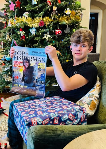 Customer photo review of Personalized "Top Fisherman" Magazine Cover Poster With Photo & Name Angler Funny Fisherman Gift For Fishing Lover