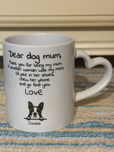 Customer photo review of Dear Dog Parent - Personalised Mug