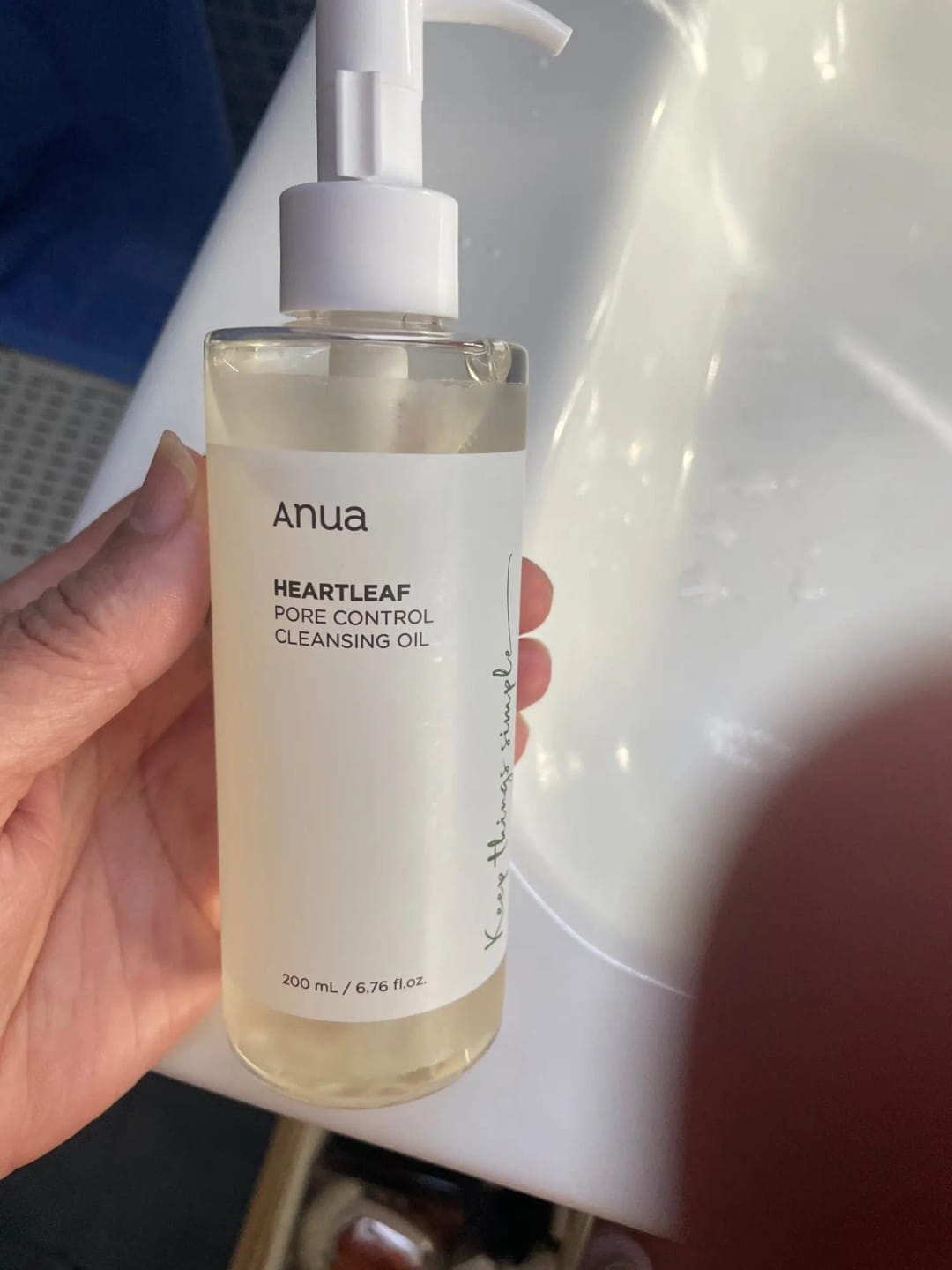 Customer photo review of Heartleaf Pore Control Cleansing Oil