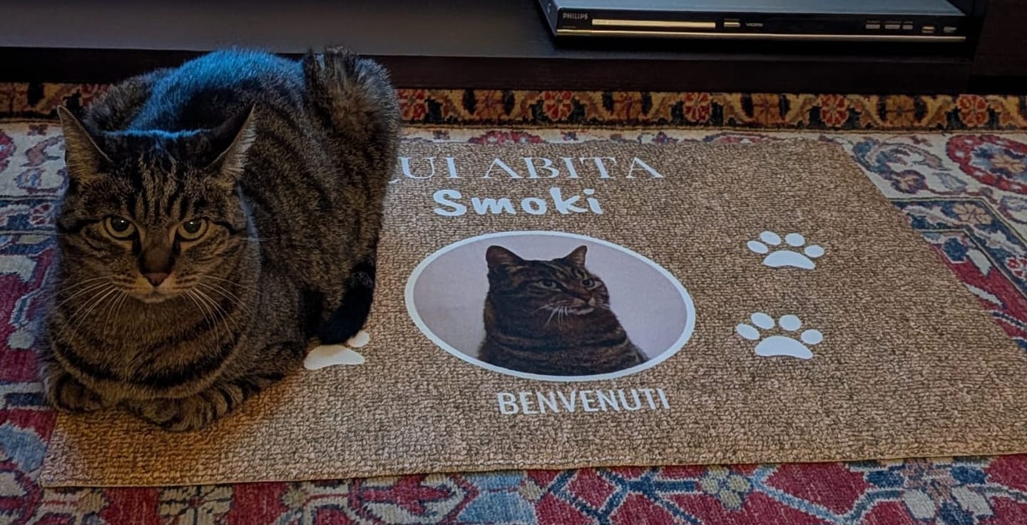 Customer photo review of Qui abita - Zerbino personalizzato