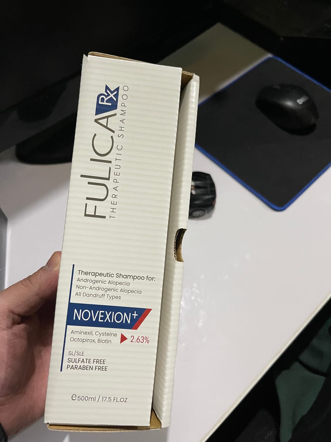 Customer photo review of Fulica Rx™ - Novexion⁺ Anti-Dandruff Shampoo