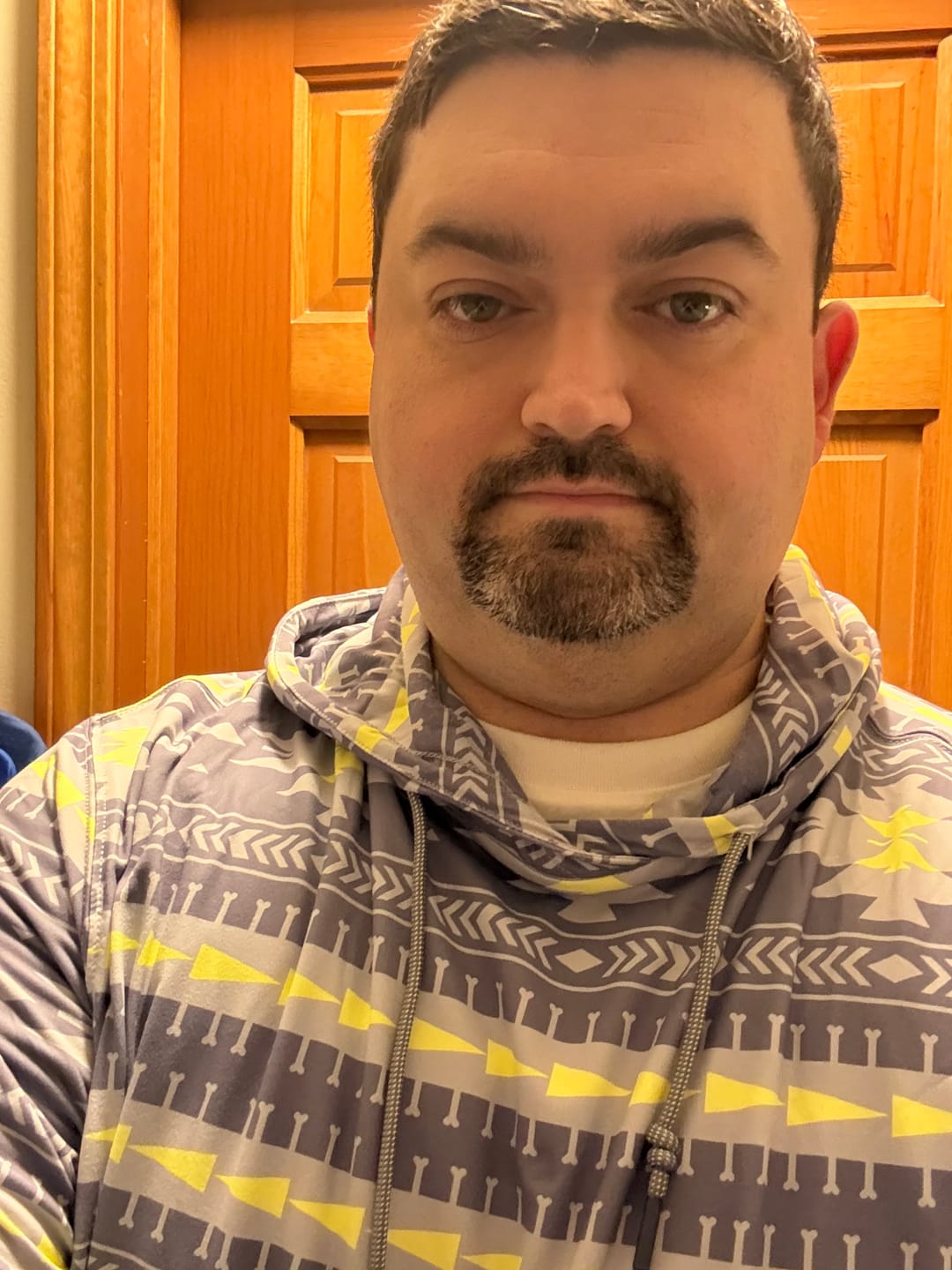 Customer photo review of Aztec Gray – Performance Hoodie
