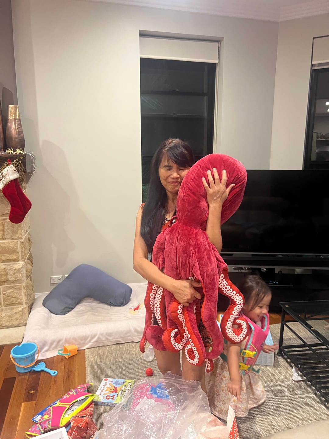 Customer photo review of Red Octopus Soft Stuffed Plush Toy