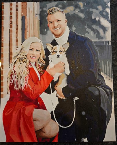 Customer photo review of Custom Portrait Paint By Numbers