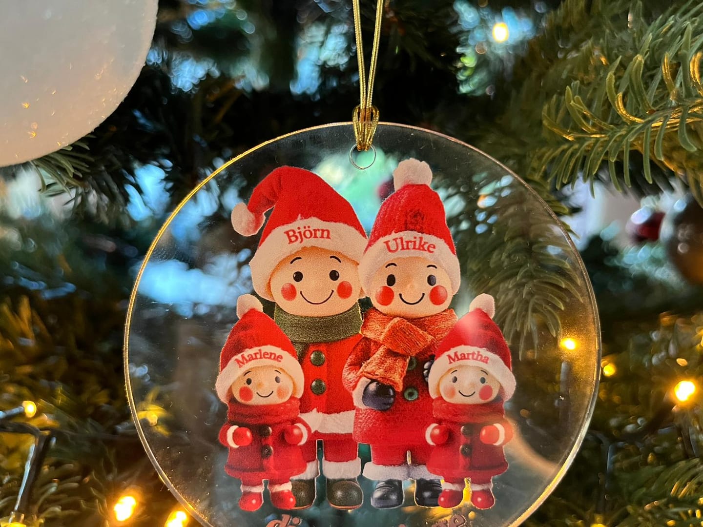 Customer photo review of Familienmitglieder mit 1-9 Personen - Personalisierter Baumschmuck