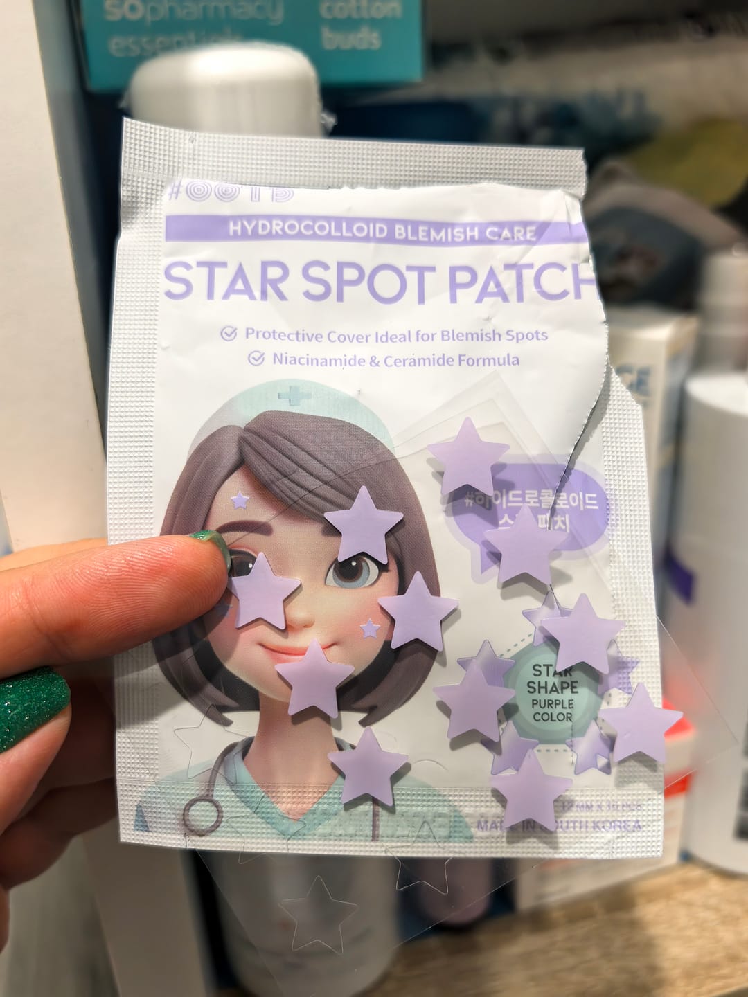 Customer photo review of Хидроколоидни стикери против акне с Ниацинамид OOTD Star Spot Patch