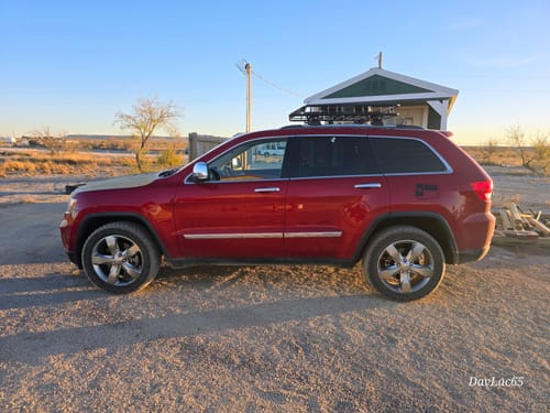 Customer photo review of 2011-2015 Jeep Grand Cherokee Air Suspension Conversion/Delete Kit with Module and Camber Bolts for 4x4 V6 and V8 Engines (JC14FMCKL)