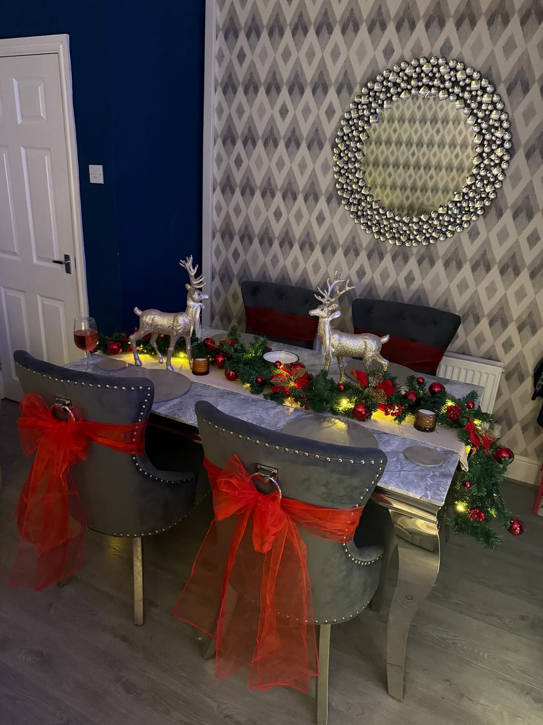 Customer photo review of Vienna Marble Dining Table With Chelsea Ring Knocker Chairs