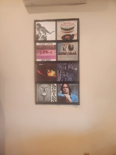 Customer photo review of 12" Vinyl Record Display Frame - LP Wall Storage
