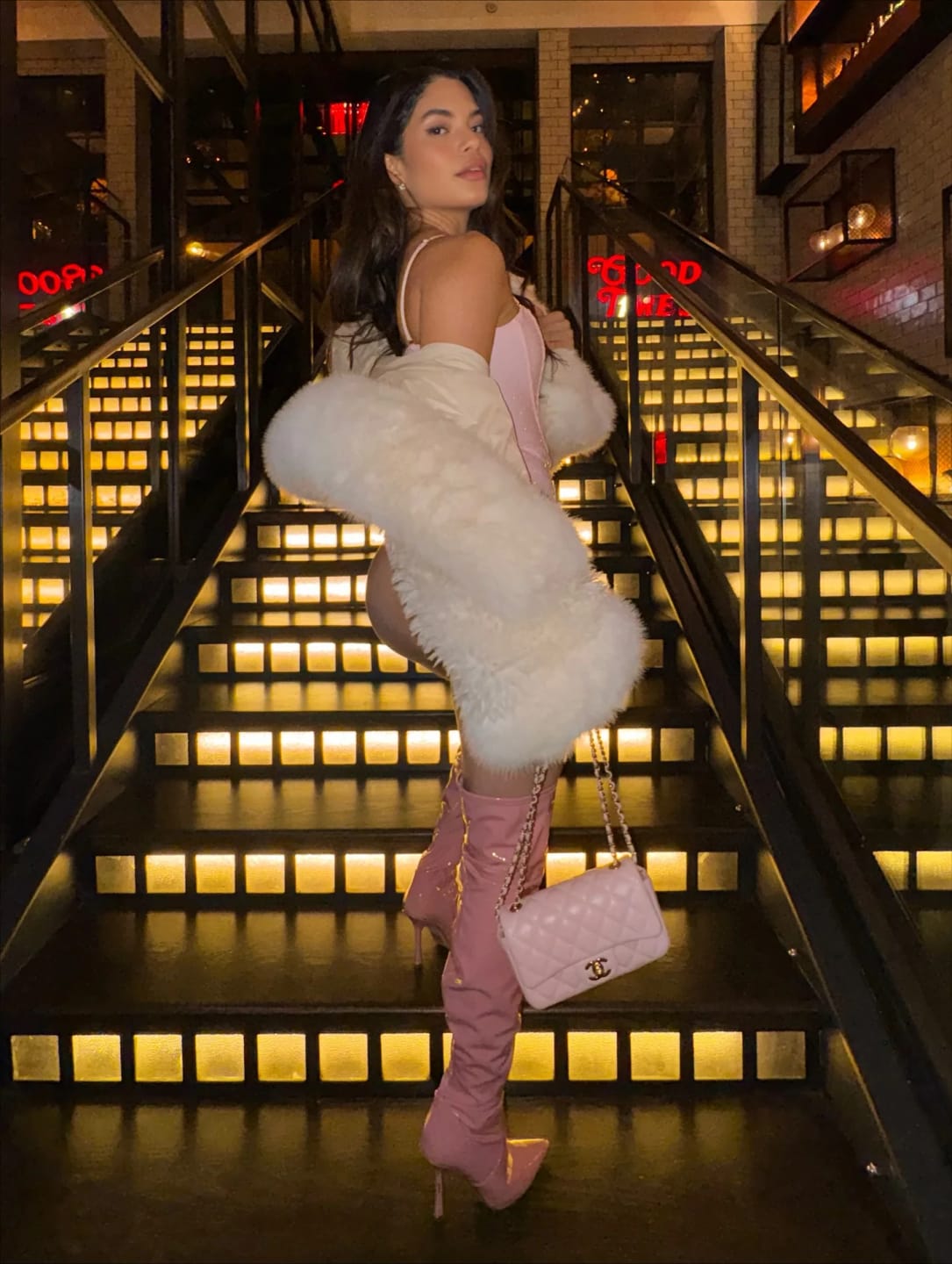 Customer photo review of Cynthia Faux Fur Jacket