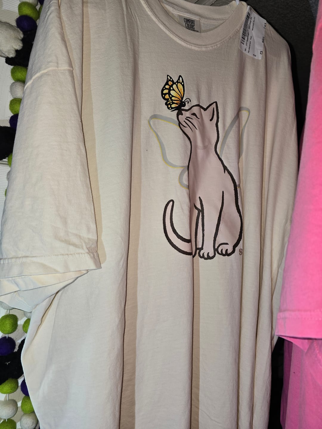 Customer photo review of Wings Of Hope Cat & Butterfly Tee (Seafoam, Blue Jean, Terracotta, Ivory)