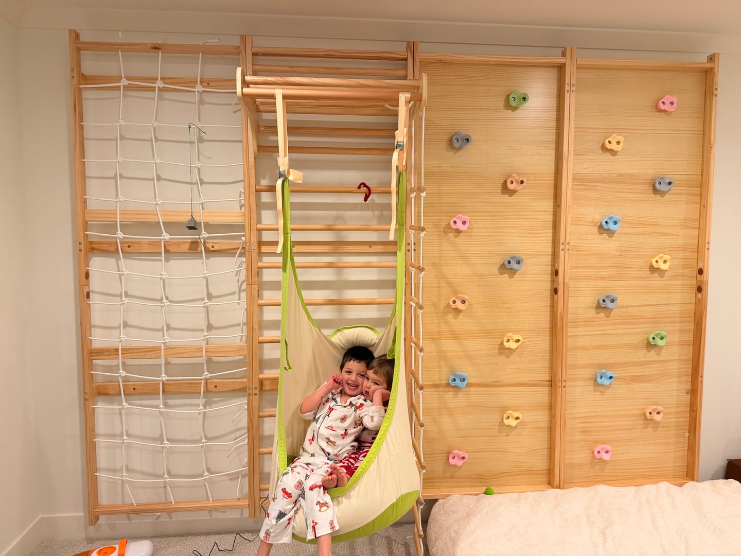 Customer photo review of Sensory Swing for Wall Climbers – Soothing Play Add-On (Climber Not Included)