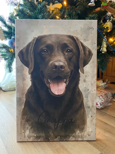 Customer photo review of Dein Haustier als Porträt - Individuelle Leinwand