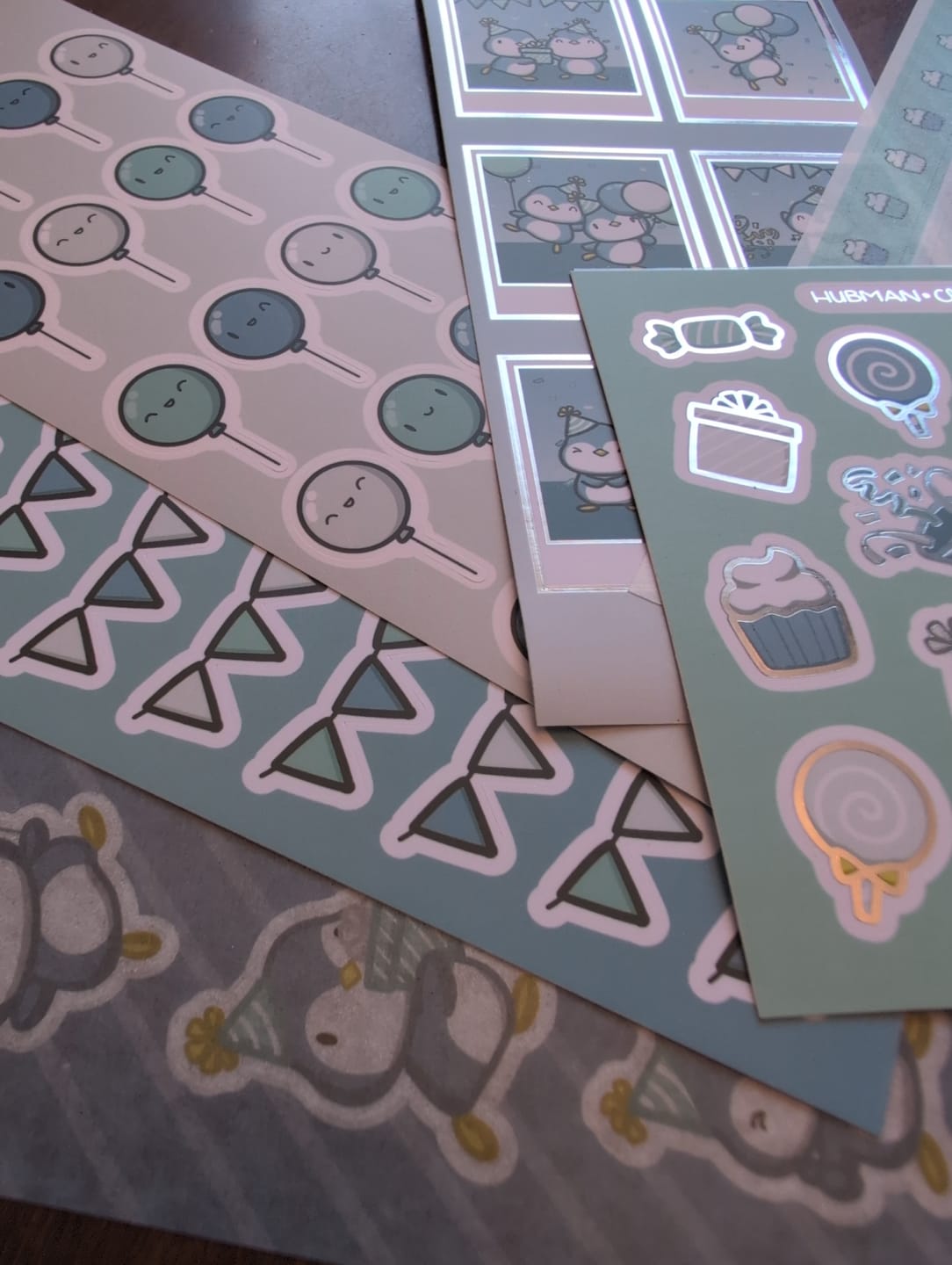 Customer photo review of Party Penguins Variety Sticker Pack