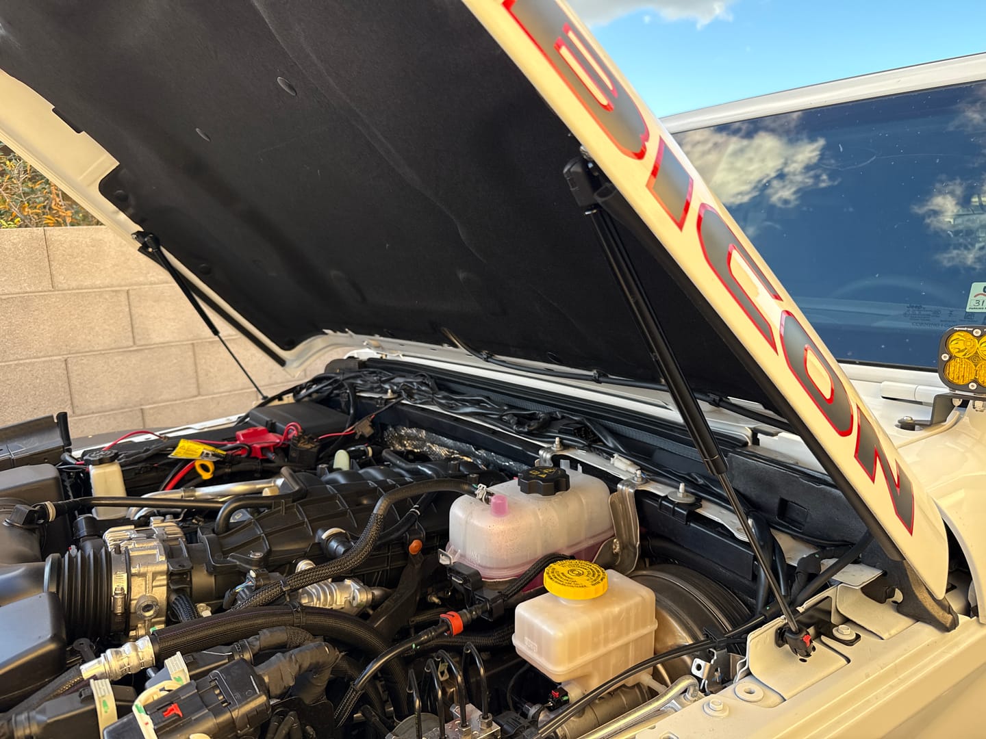 Customer photo review of Beefy Hydraulic Hood QuickLift for JL & JT