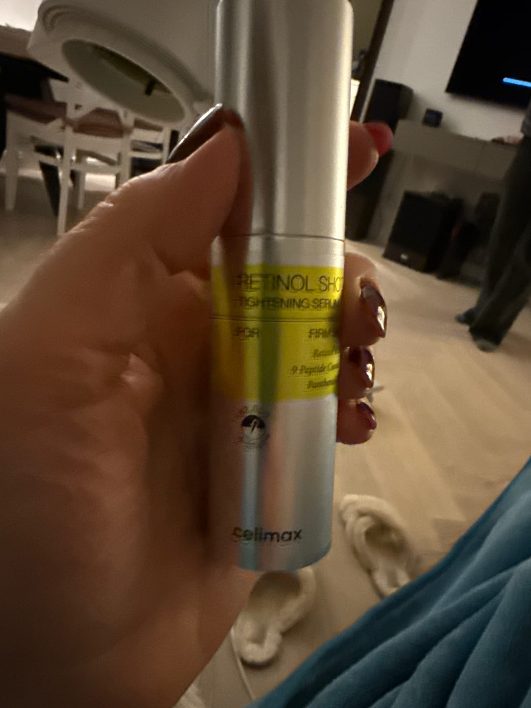 Customer photo review of Liftinga efektu piešķirošs serums ar retinolu un mikroadatām Celimax The Vita−A Retinol Shot Tightening Serum