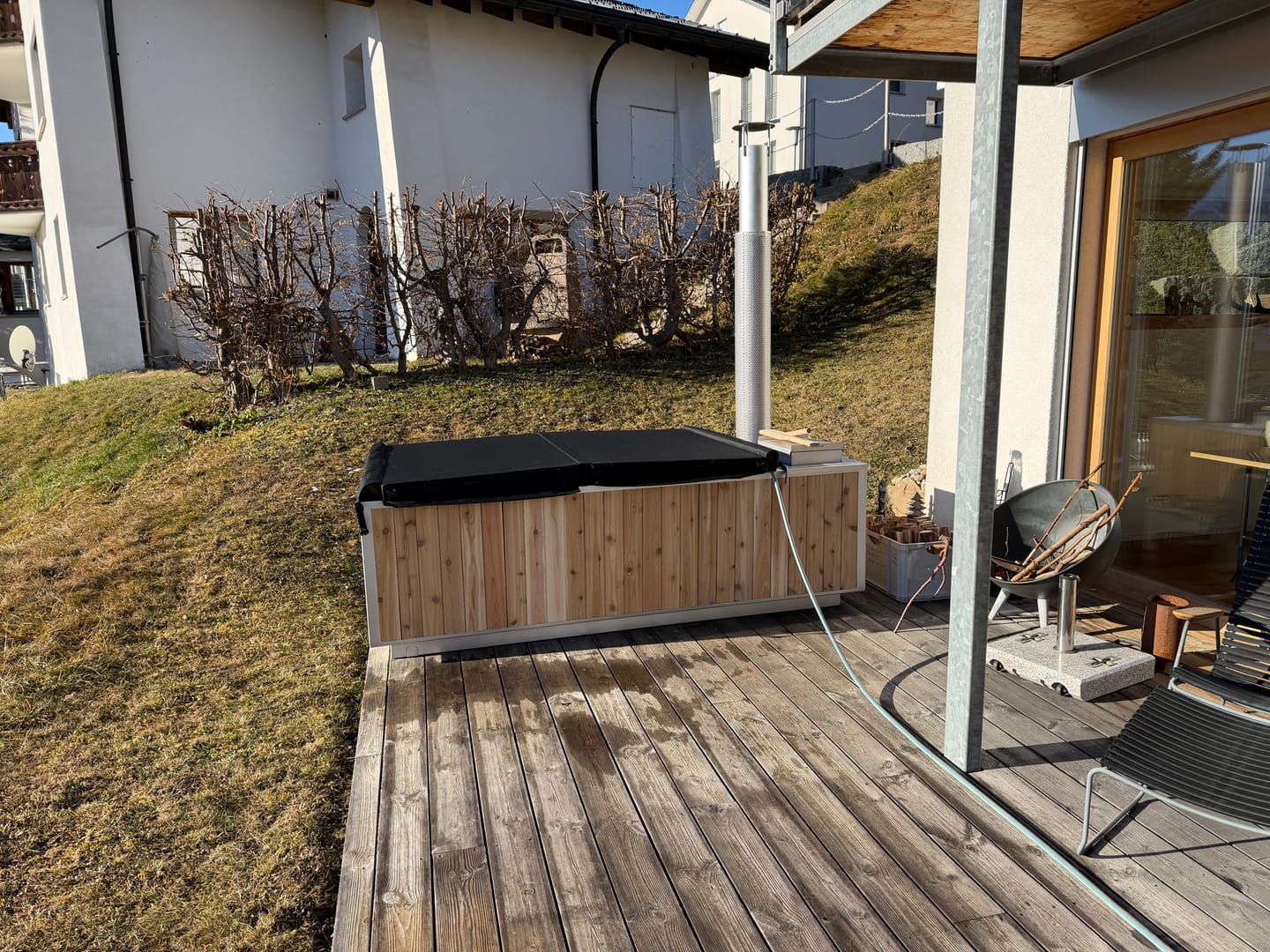 Customer photo review of Group Wood Burning Hot Tub
