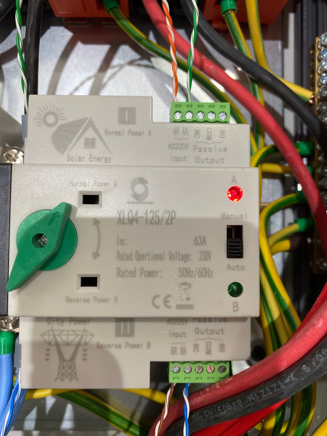 Customer photo review of Comutator de transfer automat monofazat pentru panouri fotovoltaice 230V 63A ATS