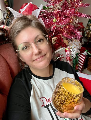 Customer photo review of Glitter Eyeglasses