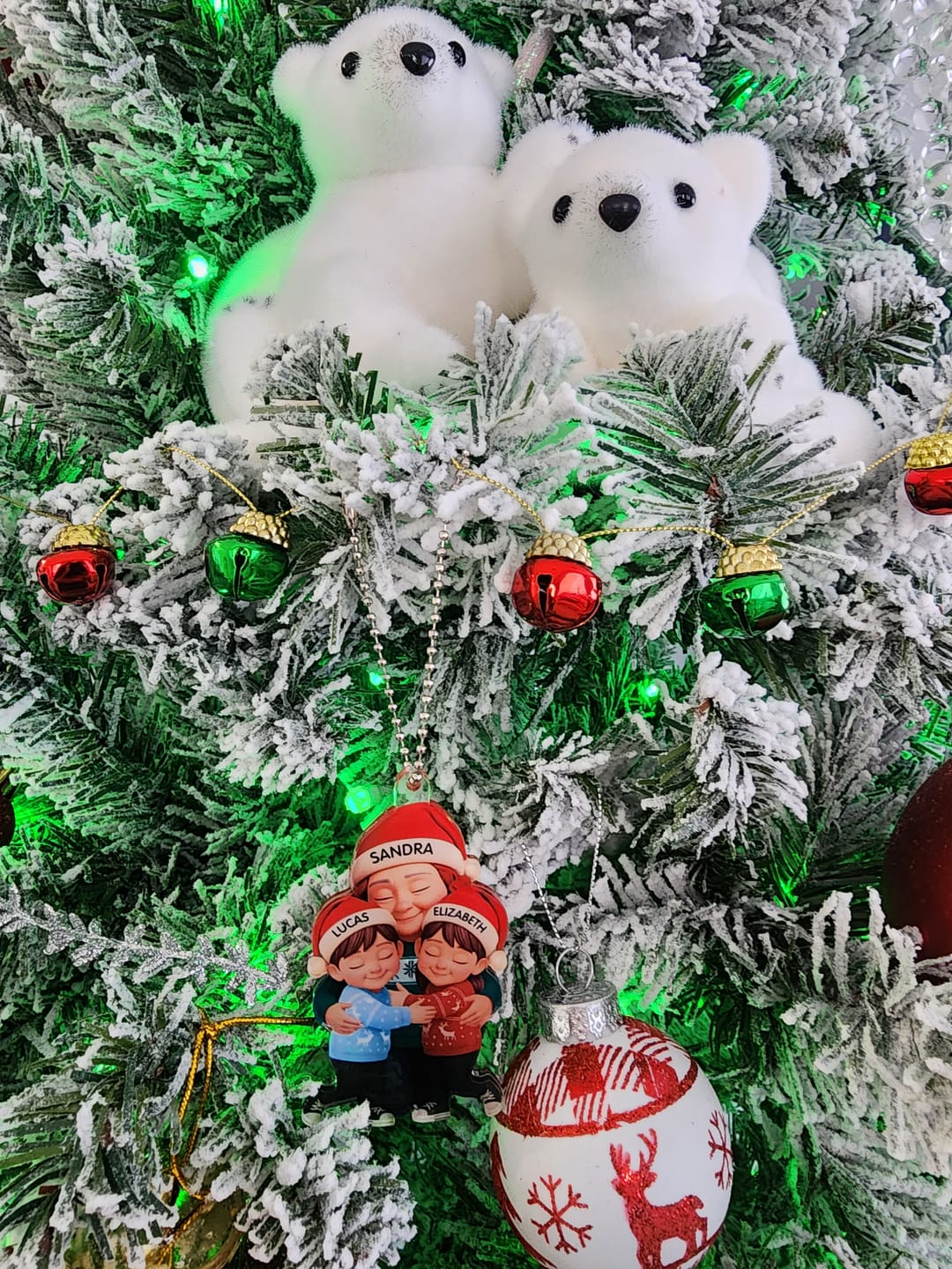 Customer photo review of Grandma Hugging Grandkids - Personalized Acrylic Ornament - Heartwarming Christmas Gift for Grandma, Grandkids
