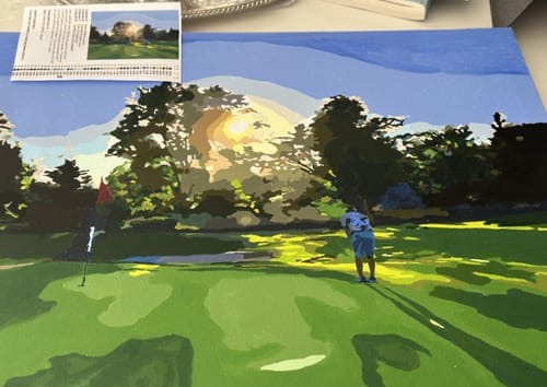 Customer photo review of Custom Landscape Paint By Numbers