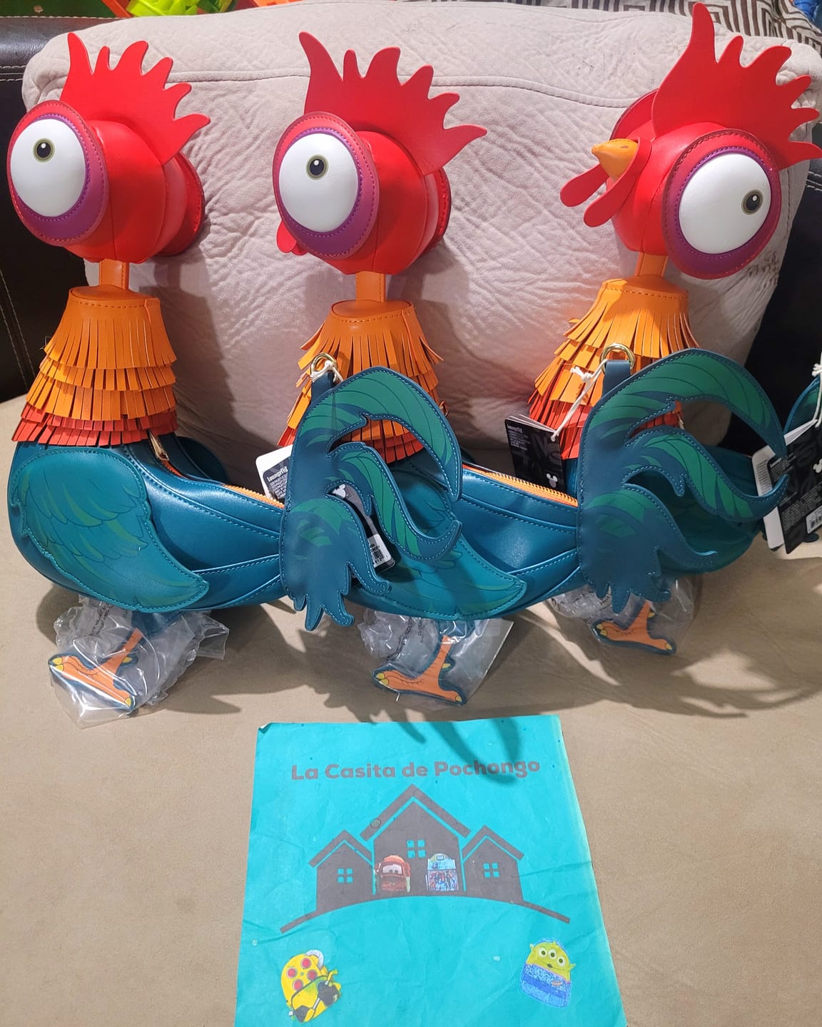 Customer photo review of Loungefly Disney Moana Hei Hei Figural Crossbody Bag