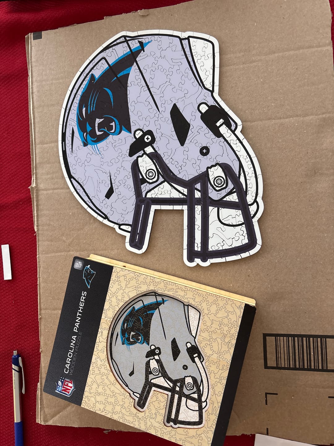 Customer photo review of Carolina Panthers™ Helmet - Wooden Puzzle