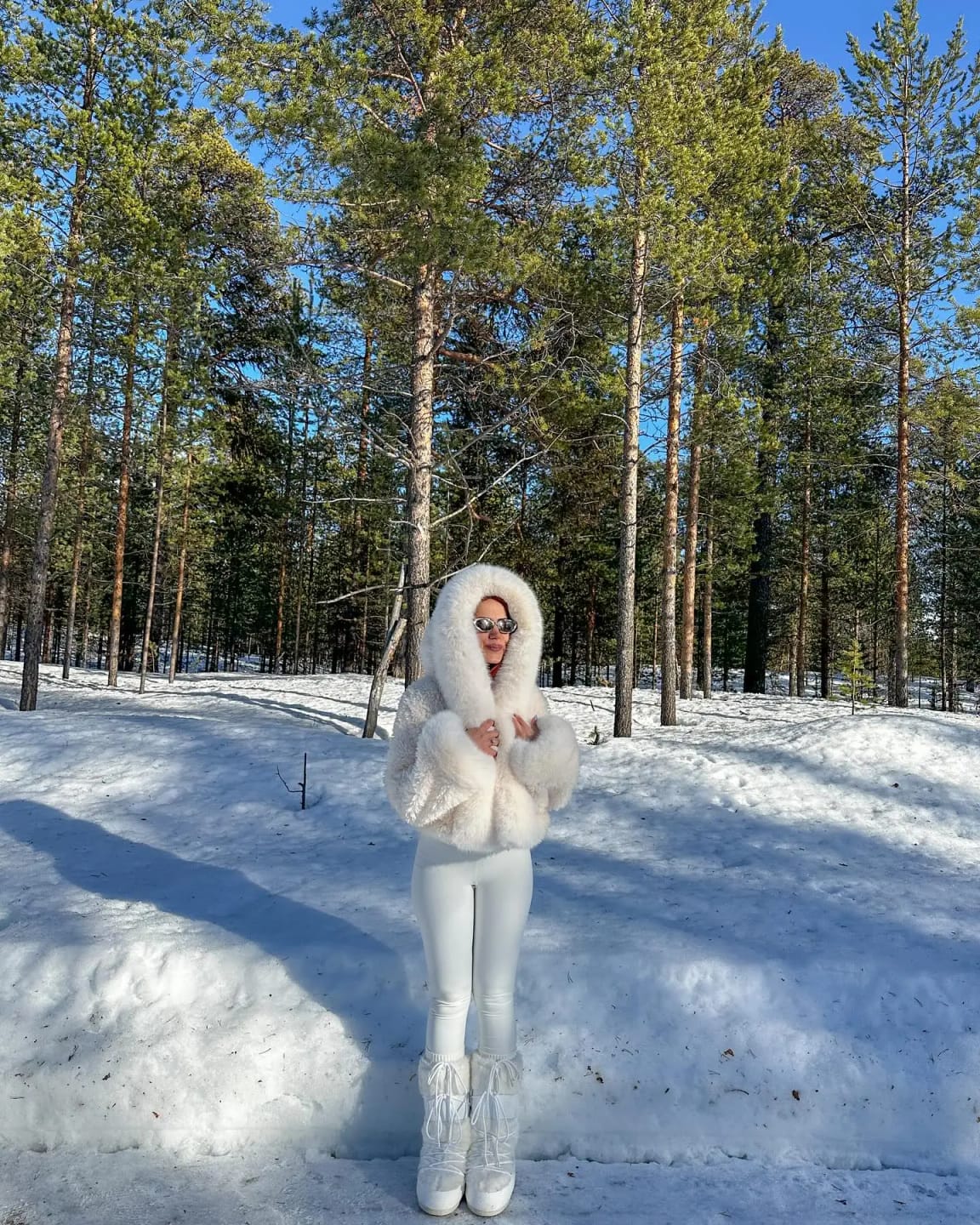 Customer photo review of Cynthia Faux Fur Jacket