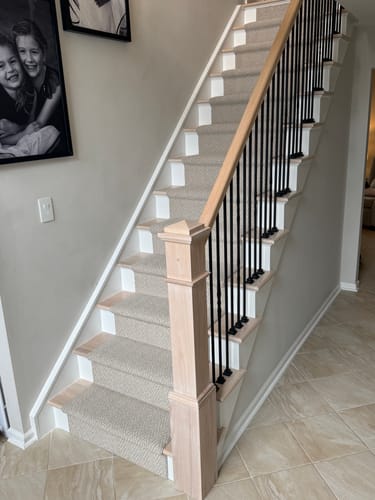 Customer photo review of Anderson Tuftex Twine Modern Farmhouse Stair Runner