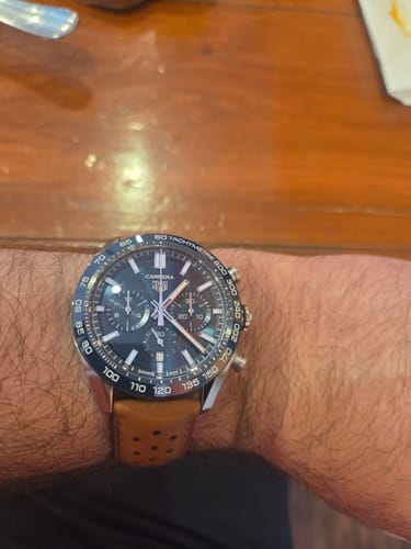 Customer photo review of TAG HEUER CARRERA HEUER 02 AUTOMATIC CHRONOGRAPH 44MM CBN2A1A.FC6537