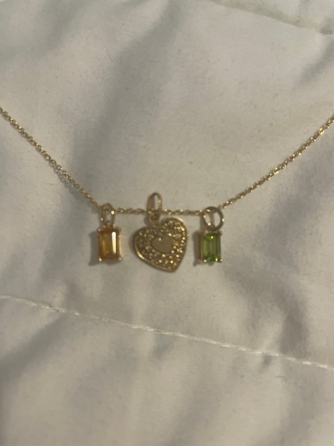 Customer photo review of 14k Gold Birthstone Charm