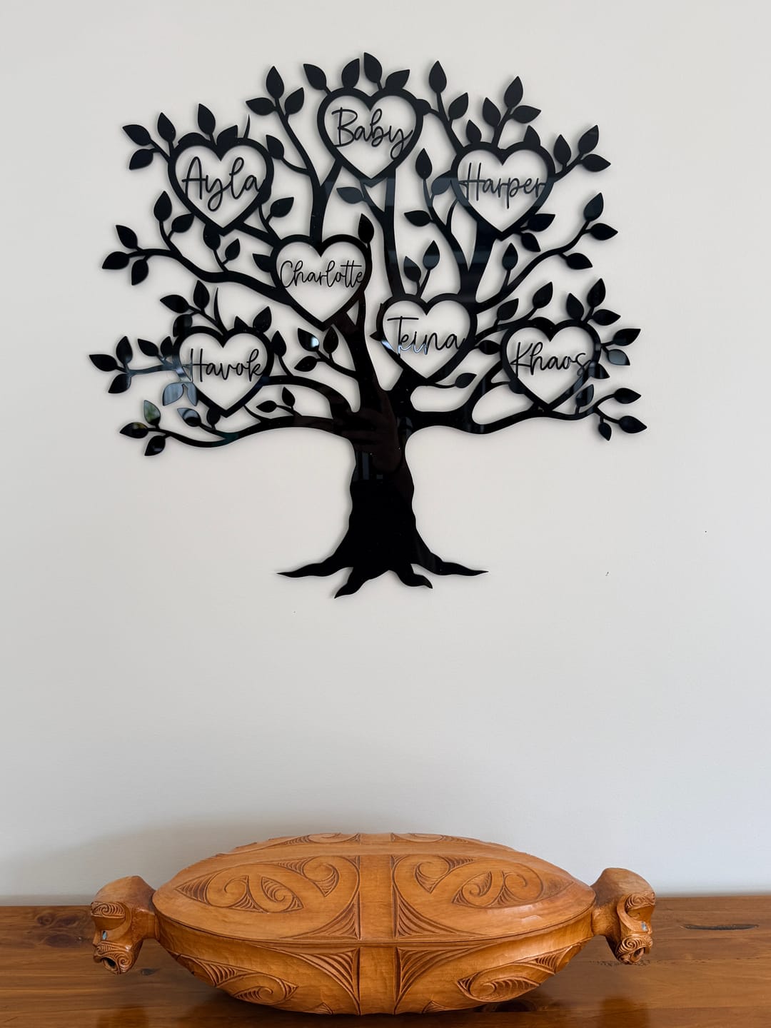 Customer photo review of Personalised Family Tree Wall Art