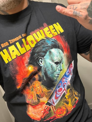 Customer photo review of Rob Zombie's Halloween: Destiny T-Shirt (Comfort Colors)