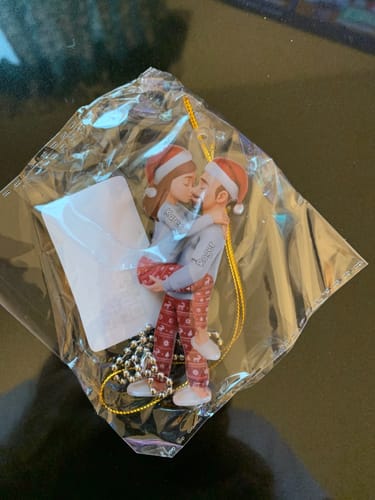 Customer photo review of Personalized Grandma Hugging Grandkids Ornament With 1-6 Names & Christmas Sweater Design | Heartfelt Gift For Grandparents Kids