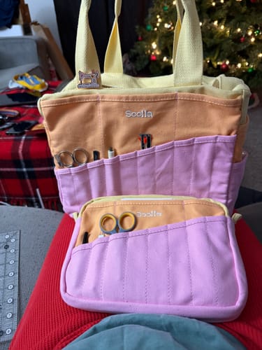 Customer photo review of Soolla Studio Bag + Pouch Bundle, Becca Sands