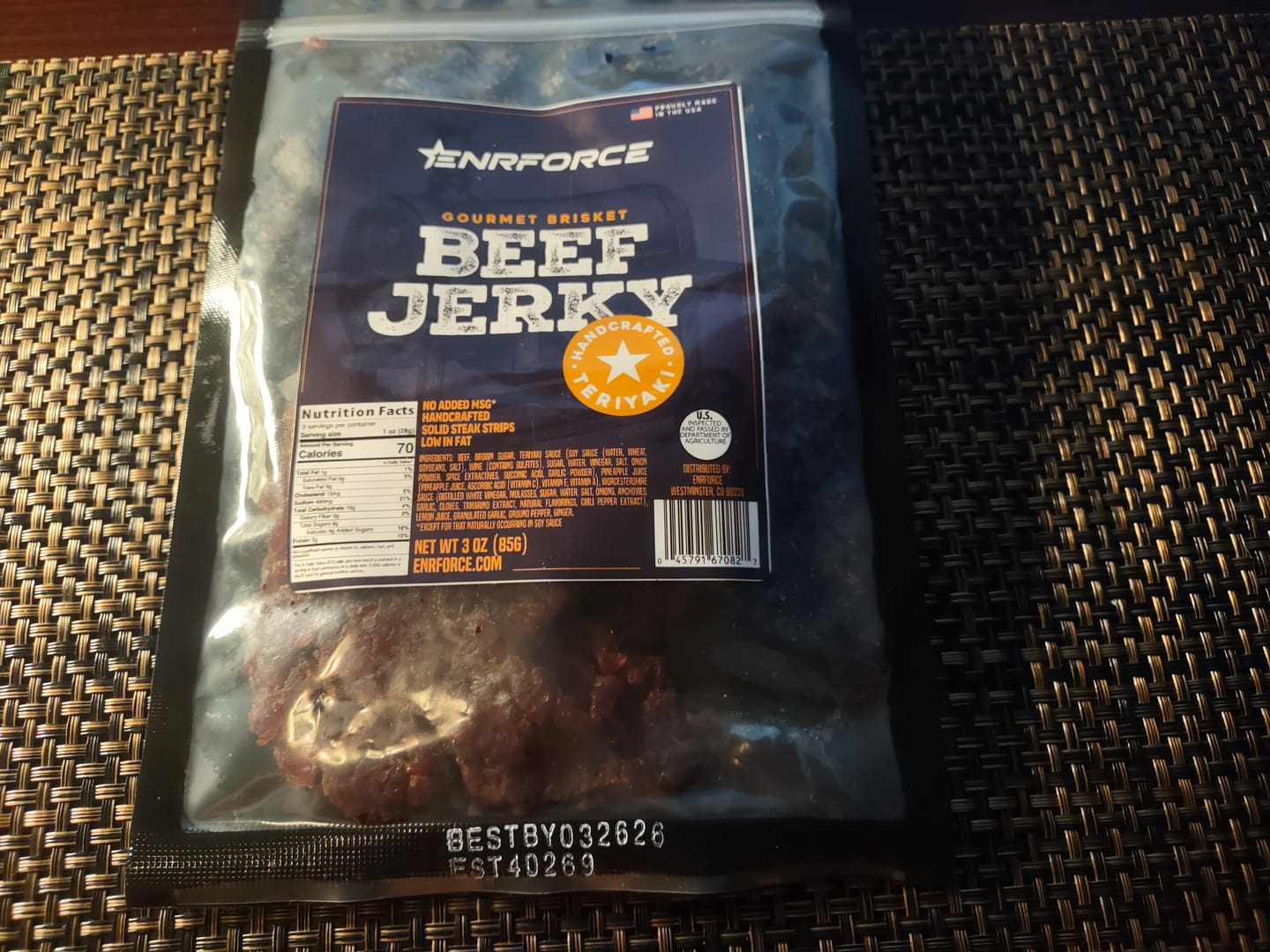 Customer photo review of Gourmet Premium Beef Jerky