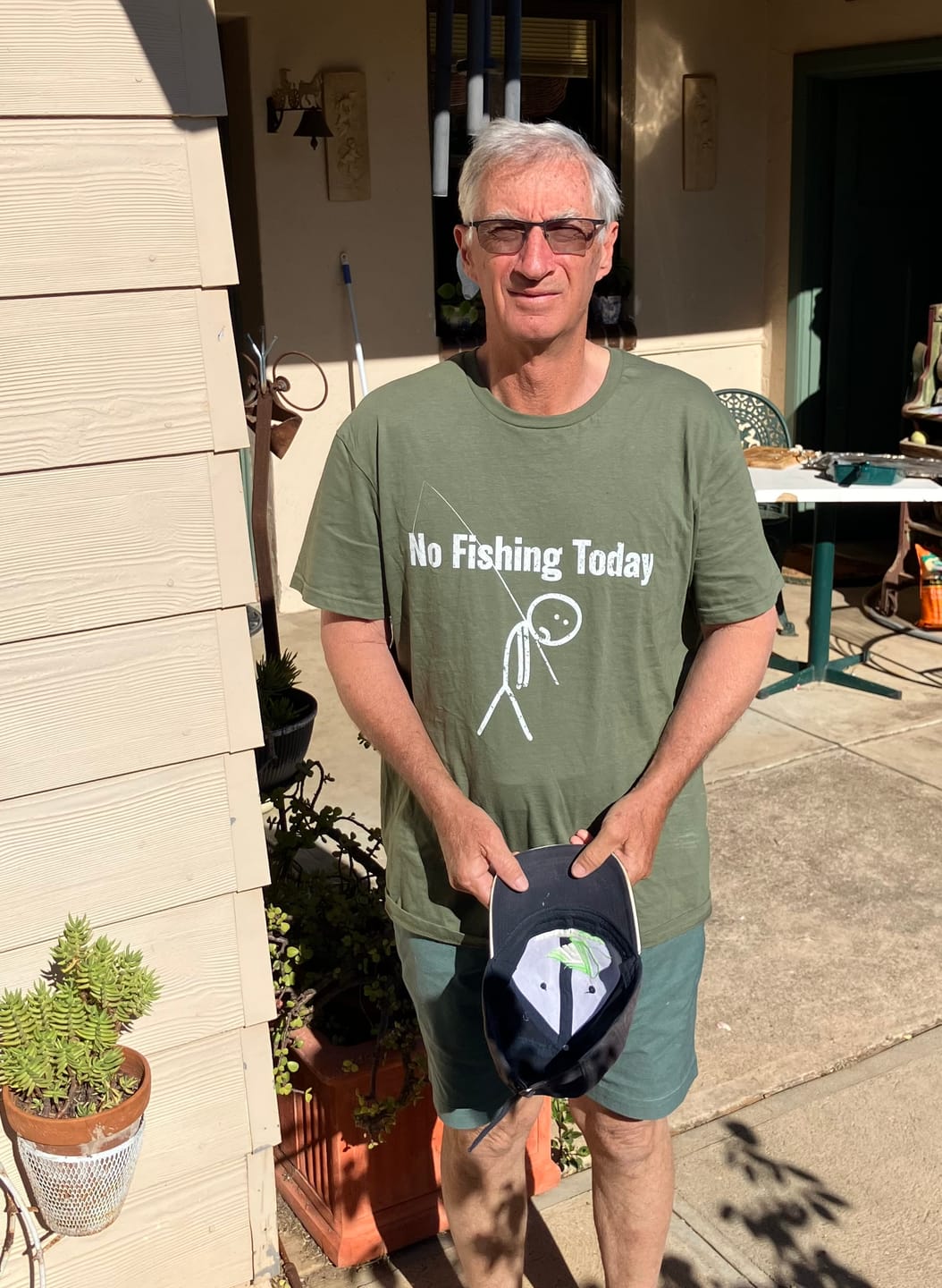 Customer photo review of No Fishing Today (62) T Shirt AU