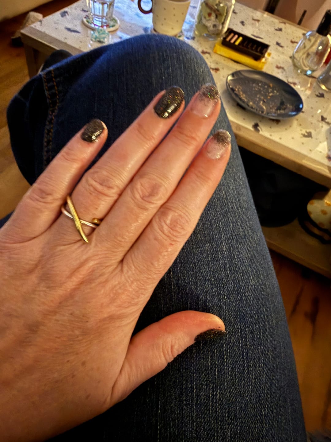 Customer photo review of Black Out Dipping Powder