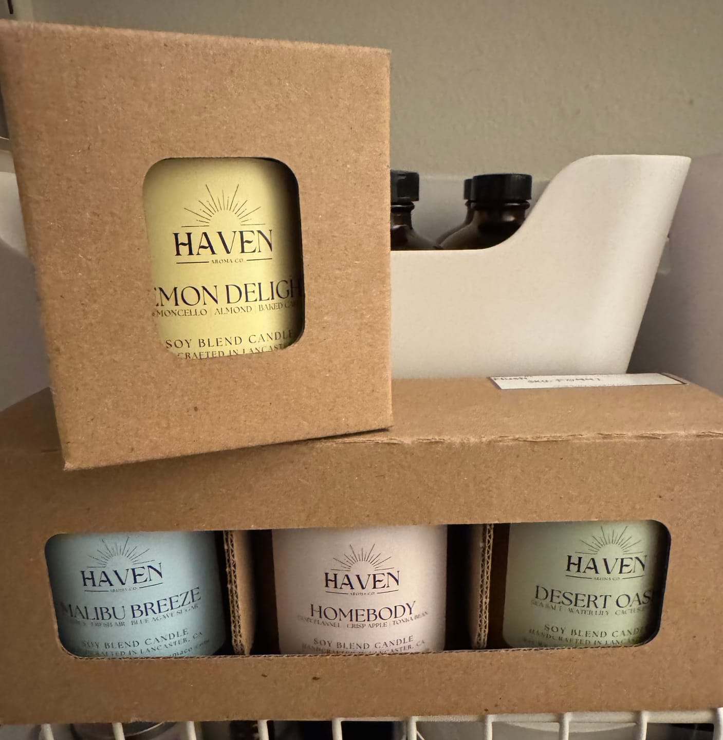 Customer photo review of 9 oz Straight Sided Glass Jar 3-Pack Retail Box™