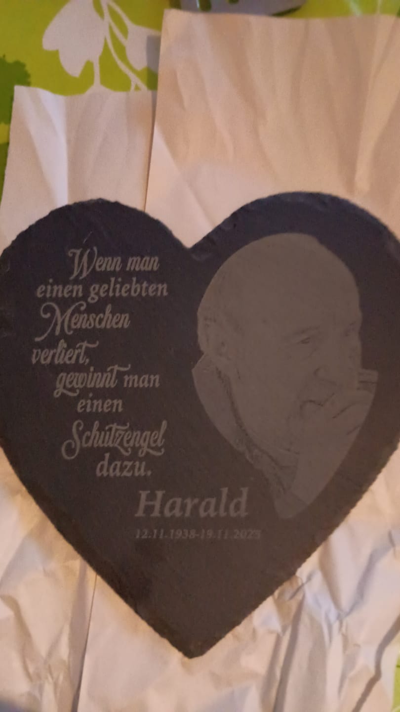 Customer photo review of Schutzengel - Individuelles Schieferherz