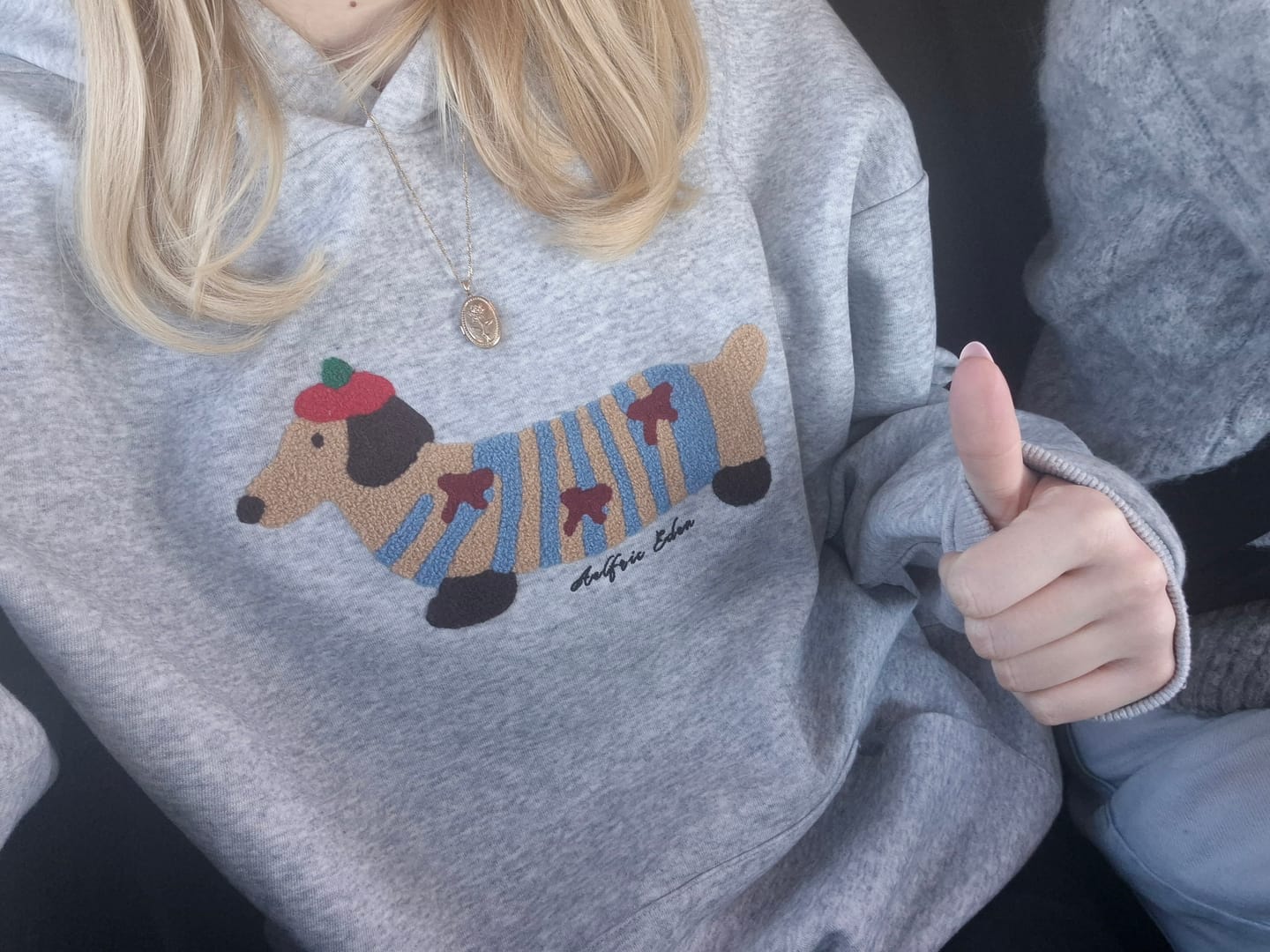 Customer photo review of Aelfric Eden Cartoon Dachshund Hoodie