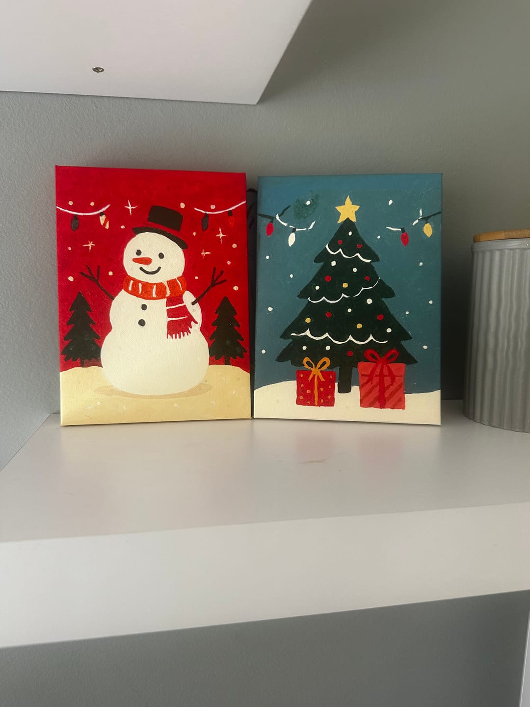 Customer photo review of 6 Mini Paintings -  Classic Christmas Set