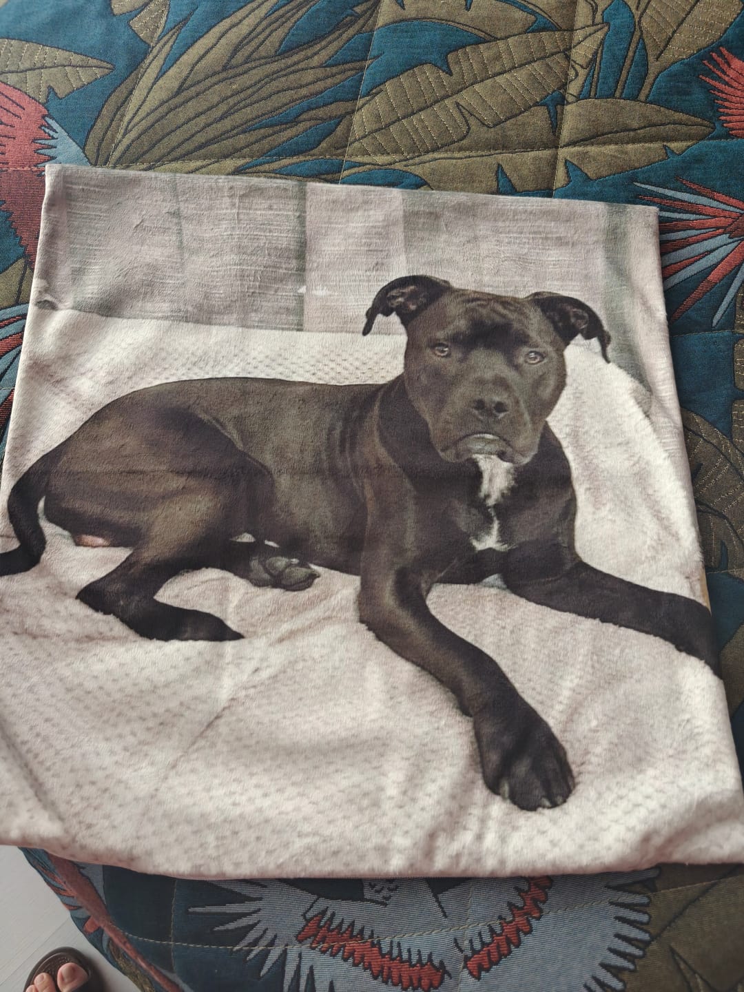 Customer photo review of Avec photo - Coussin personnalisé