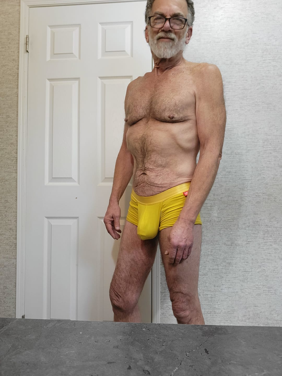 Customer photo review of 2 Pack Men's Large Pouch Casual Underwear